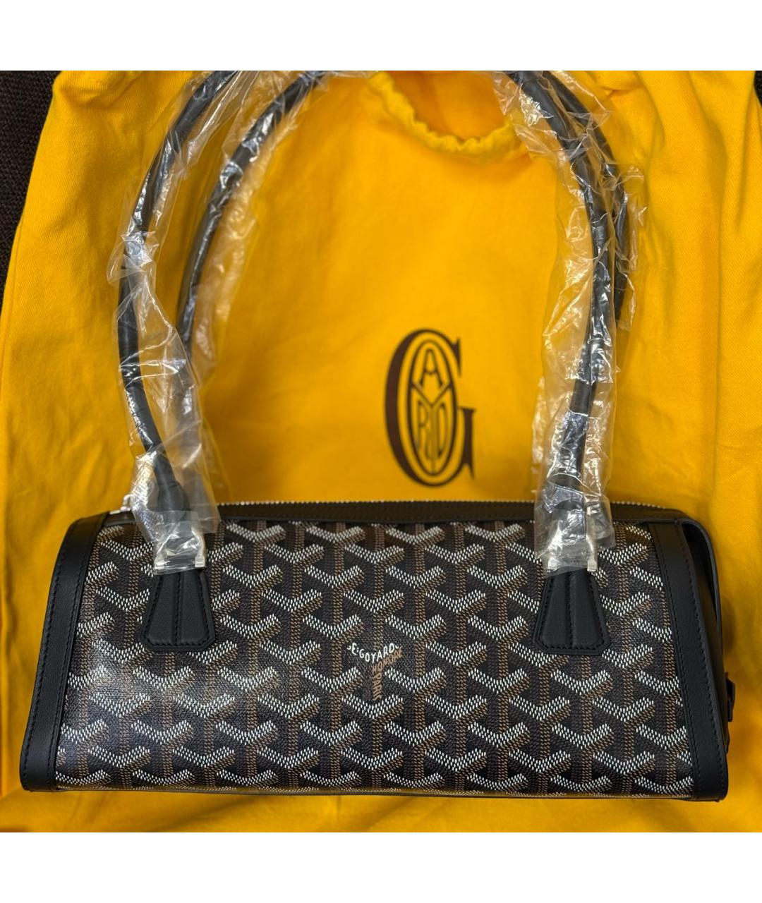 GOYARD Черная кожаная сумка через плечо, фото 2
