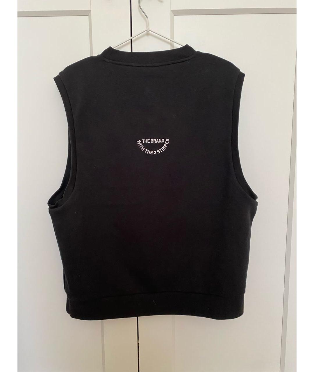 ADIDAS Черная хлопковая жилетка, фото 2