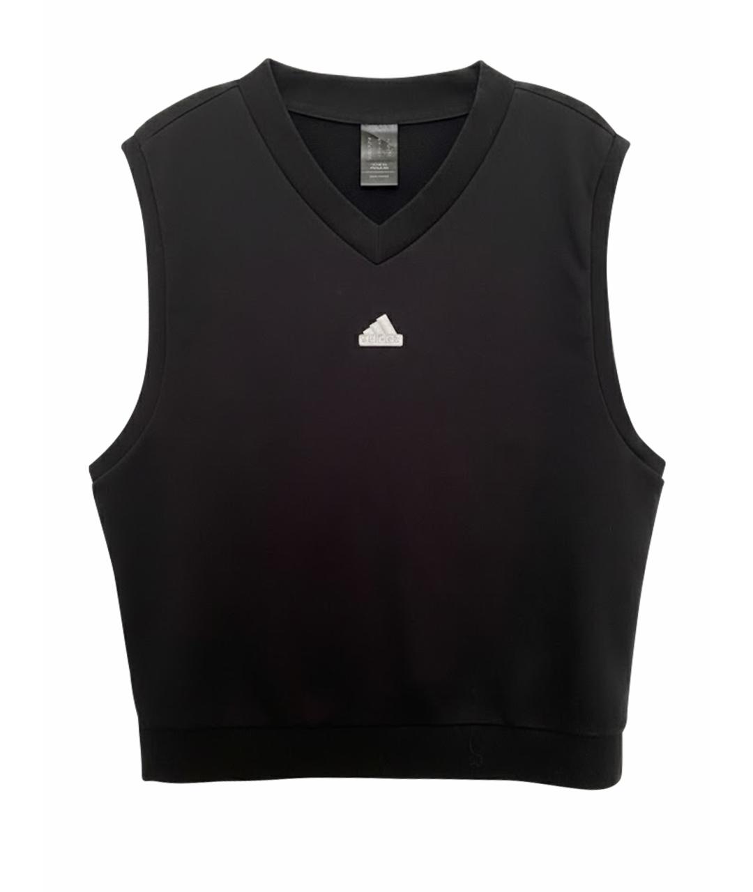 ADIDAS Черная хлопковая жилетка, фото 1