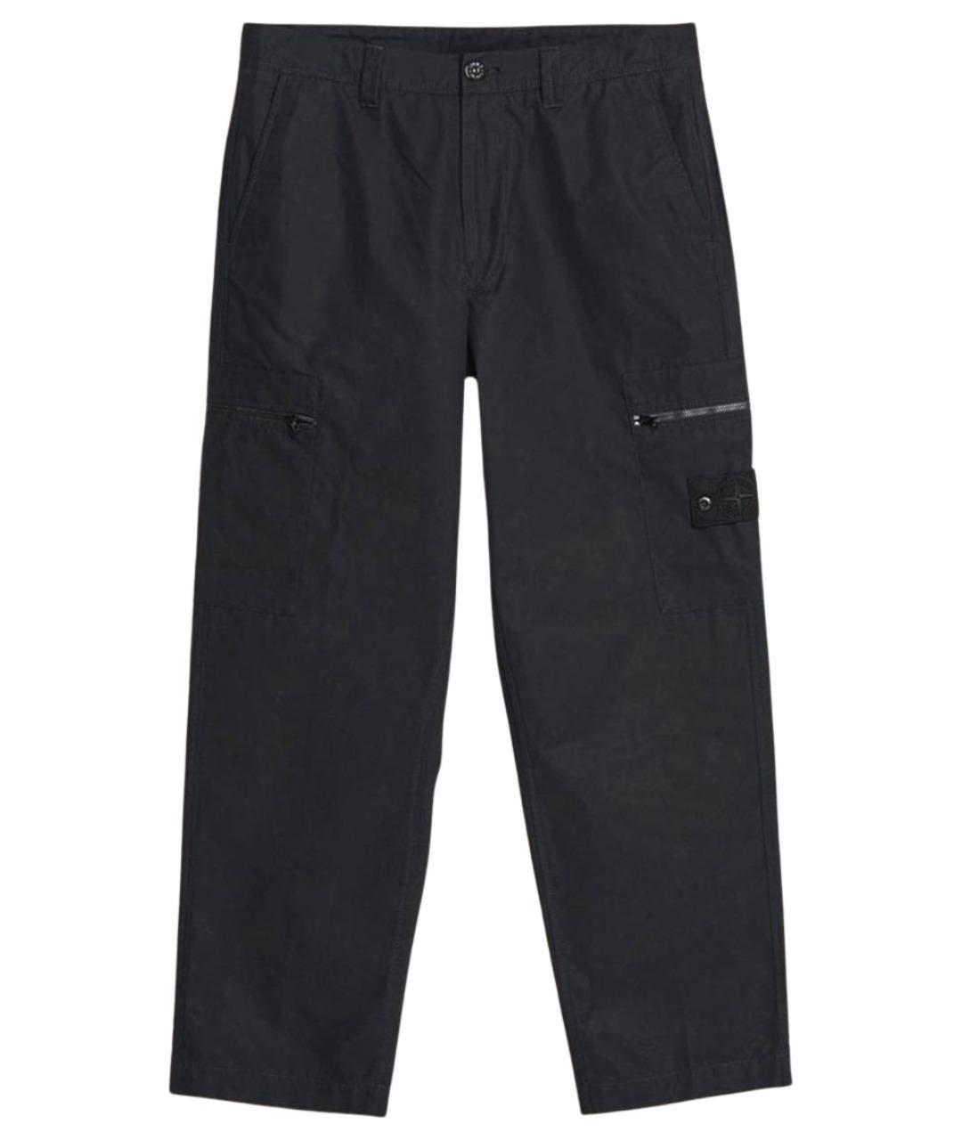 STONE ISLAND Черные брюки чинос, фото 1