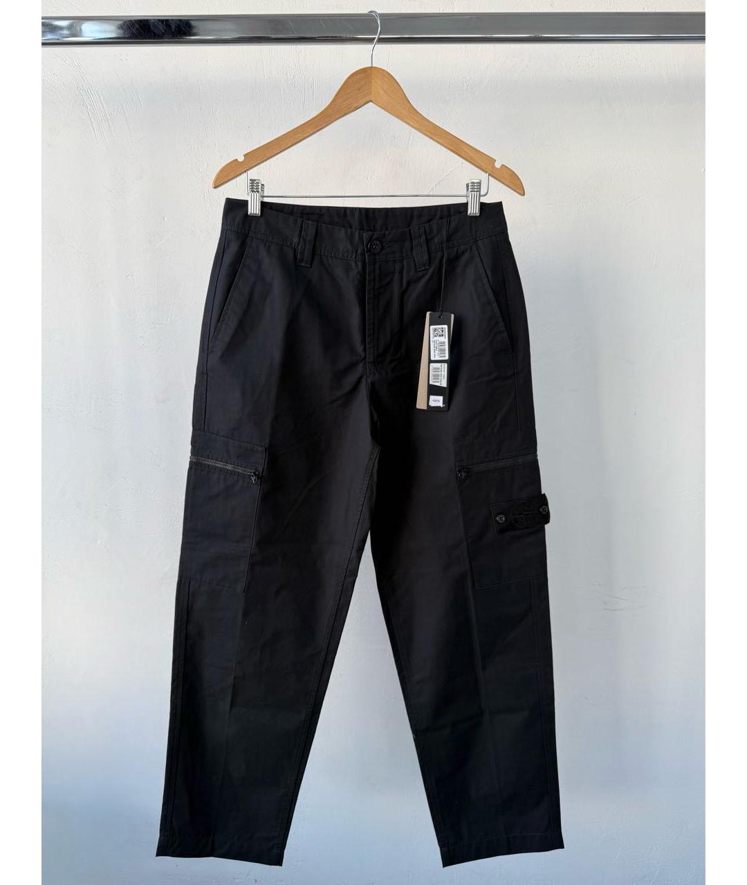 STONE ISLAND Черные брюки чинос, фото 2