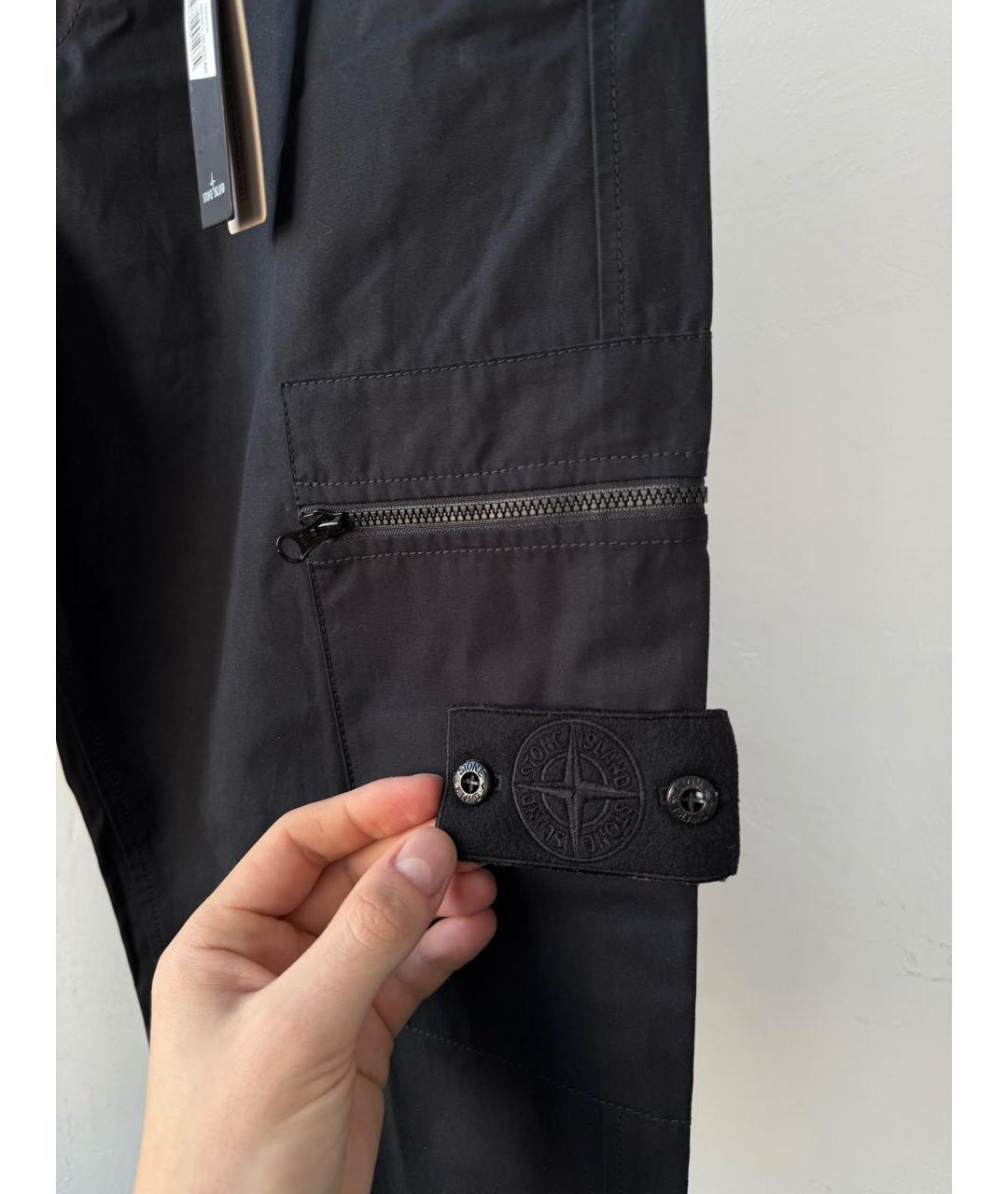 STONE ISLAND Черные брюки чинос, фото 4