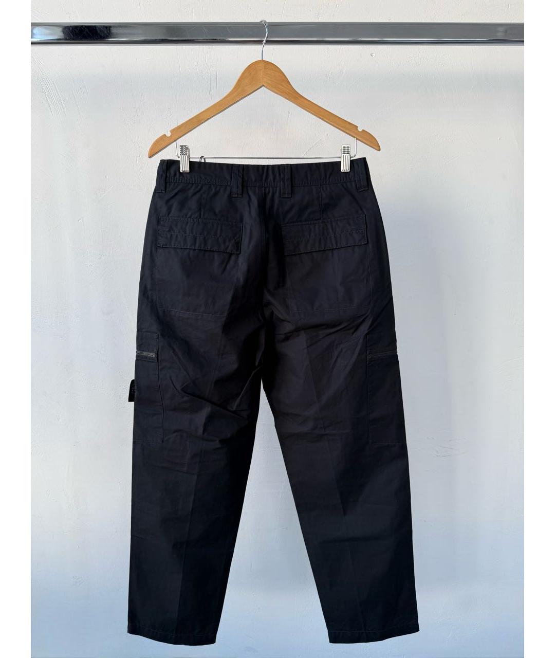 STONE ISLAND Черные брюки чинос, фото 8