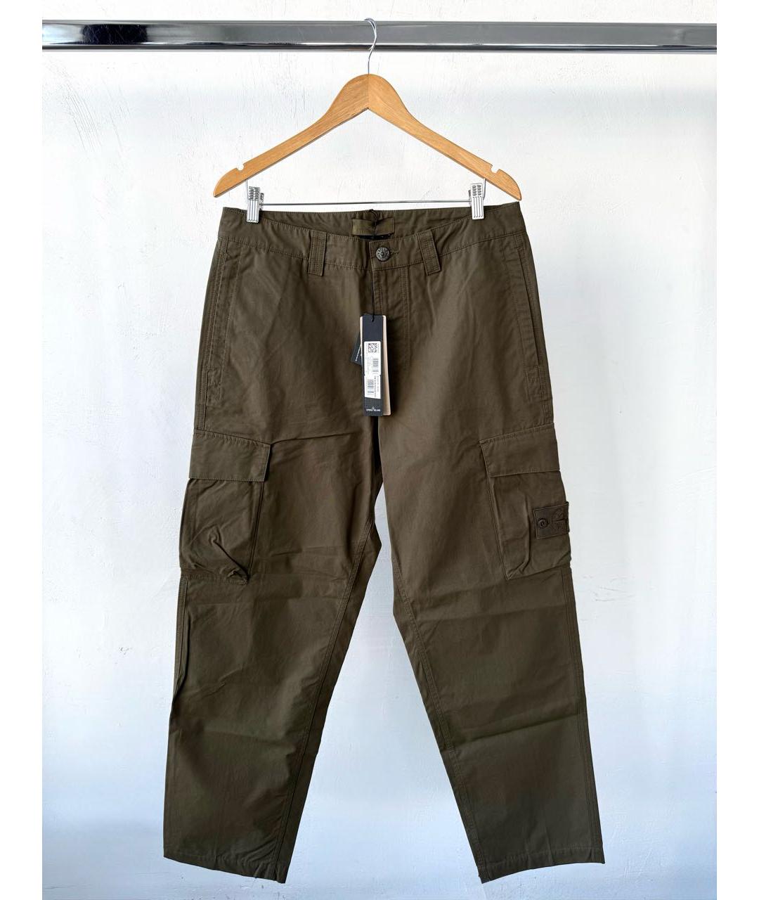 STONE ISLAND Хаки брюки чинос, фото 2