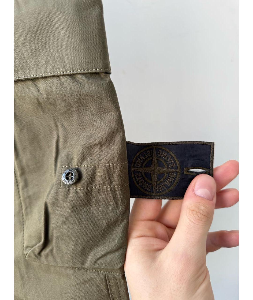 STONE ISLAND Хаки брюки чинос, фото 6