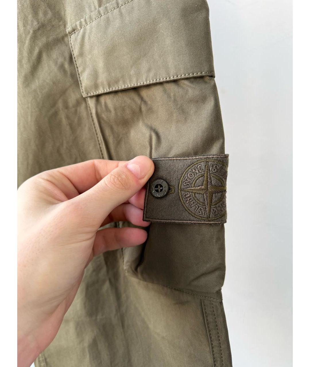 STONE ISLAND Хаки брюки чинос, фото 5