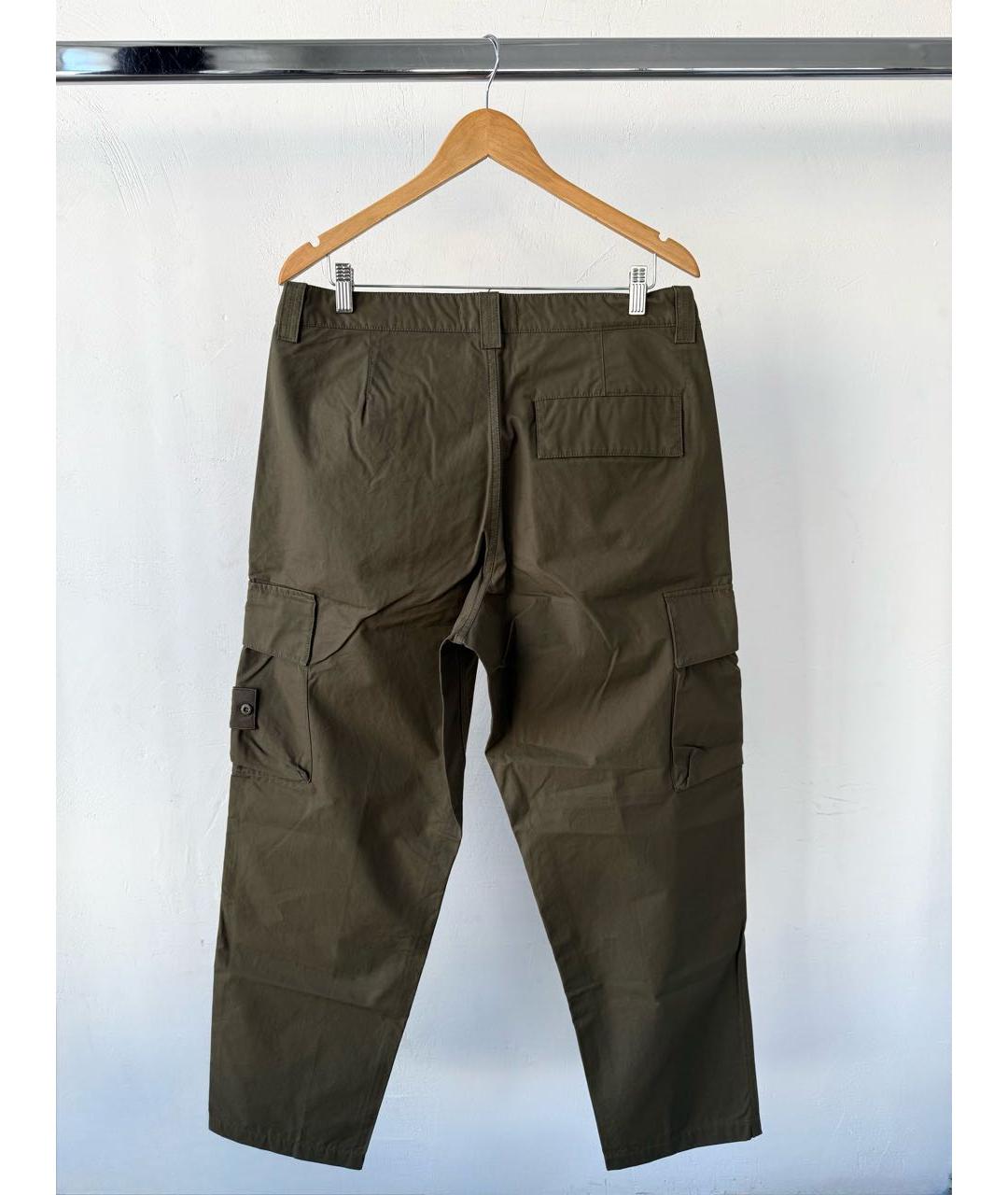 STONE ISLAND Хаки брюки чинос, фото 8