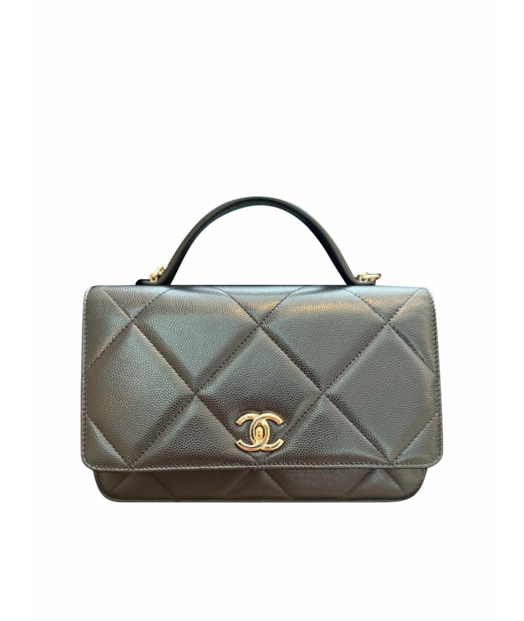 CHANEL Черная кожаная сумка через плечо, фото 1