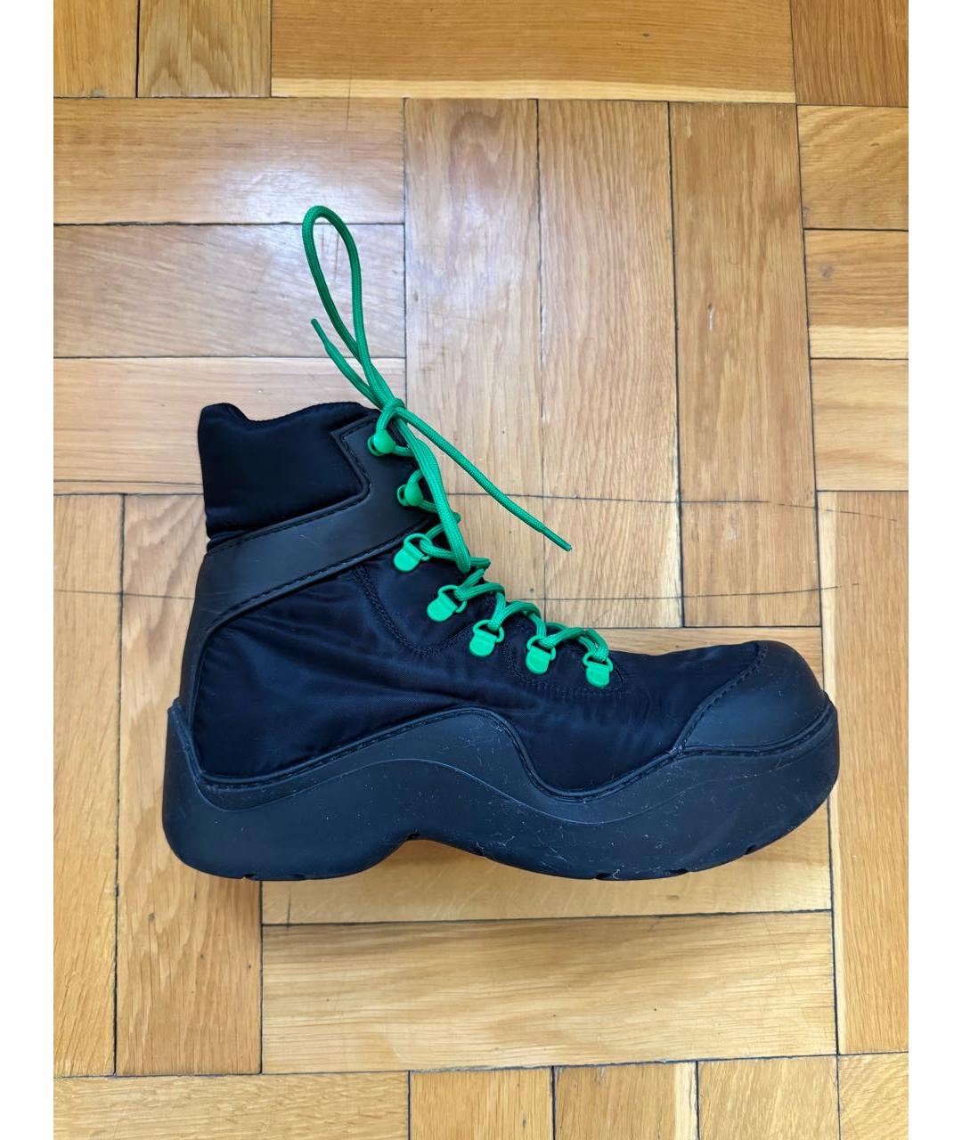 BOTTEGA VENETA Черные неопреновые высокие ботинки, фото 6