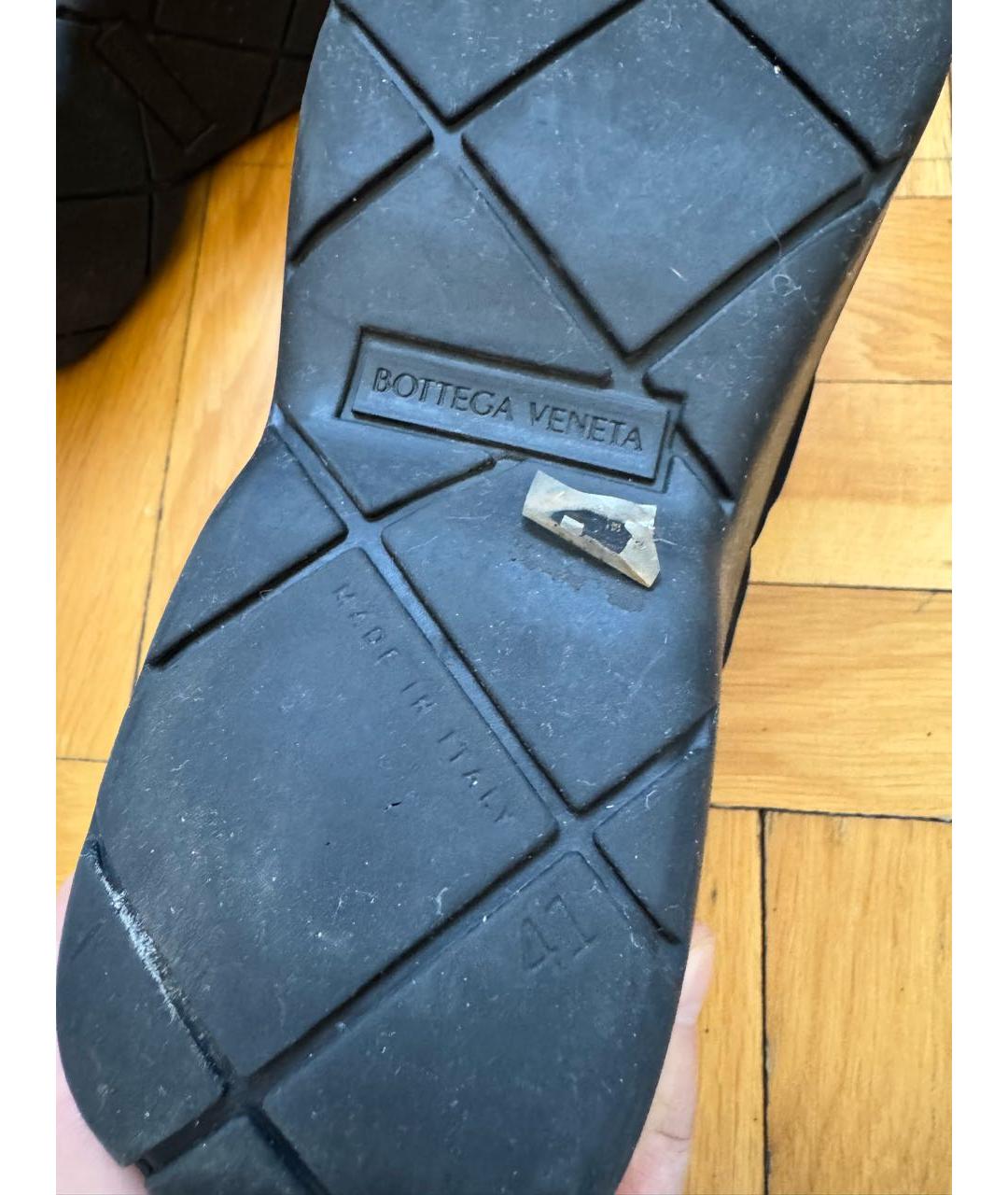 BOTTEGA VENETA Черные неопреновые высокие ботинки, фото 5