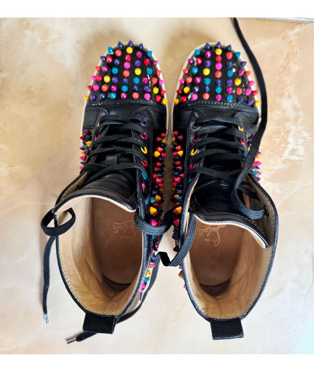 CHRISTIAN LOUBOUTIN Мульти кеды из лакированной кожи, фото 3