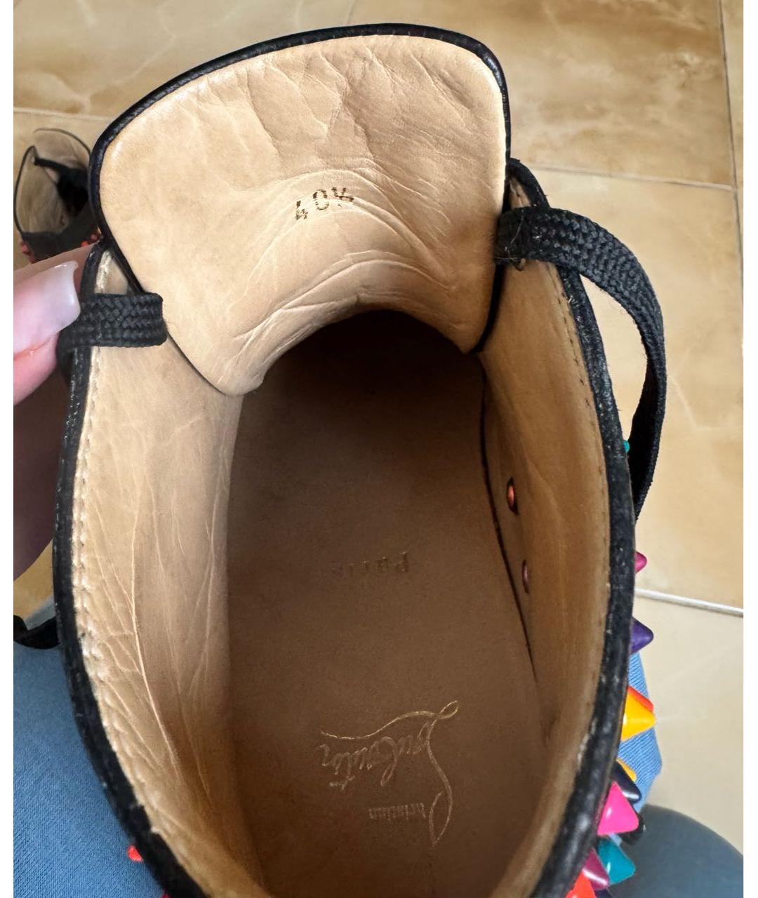 CHRISTIAN LOUBOUTIN Мульти кеды из лакированной кожи, фото 6