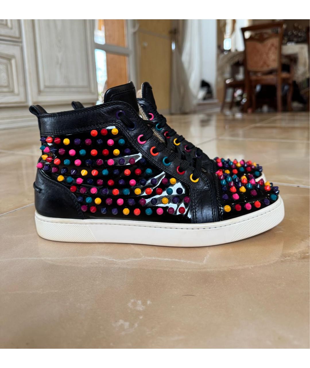 CHRISTIAN LOUBOUTIN Мульти кеды из лакированной кожи, фото 9