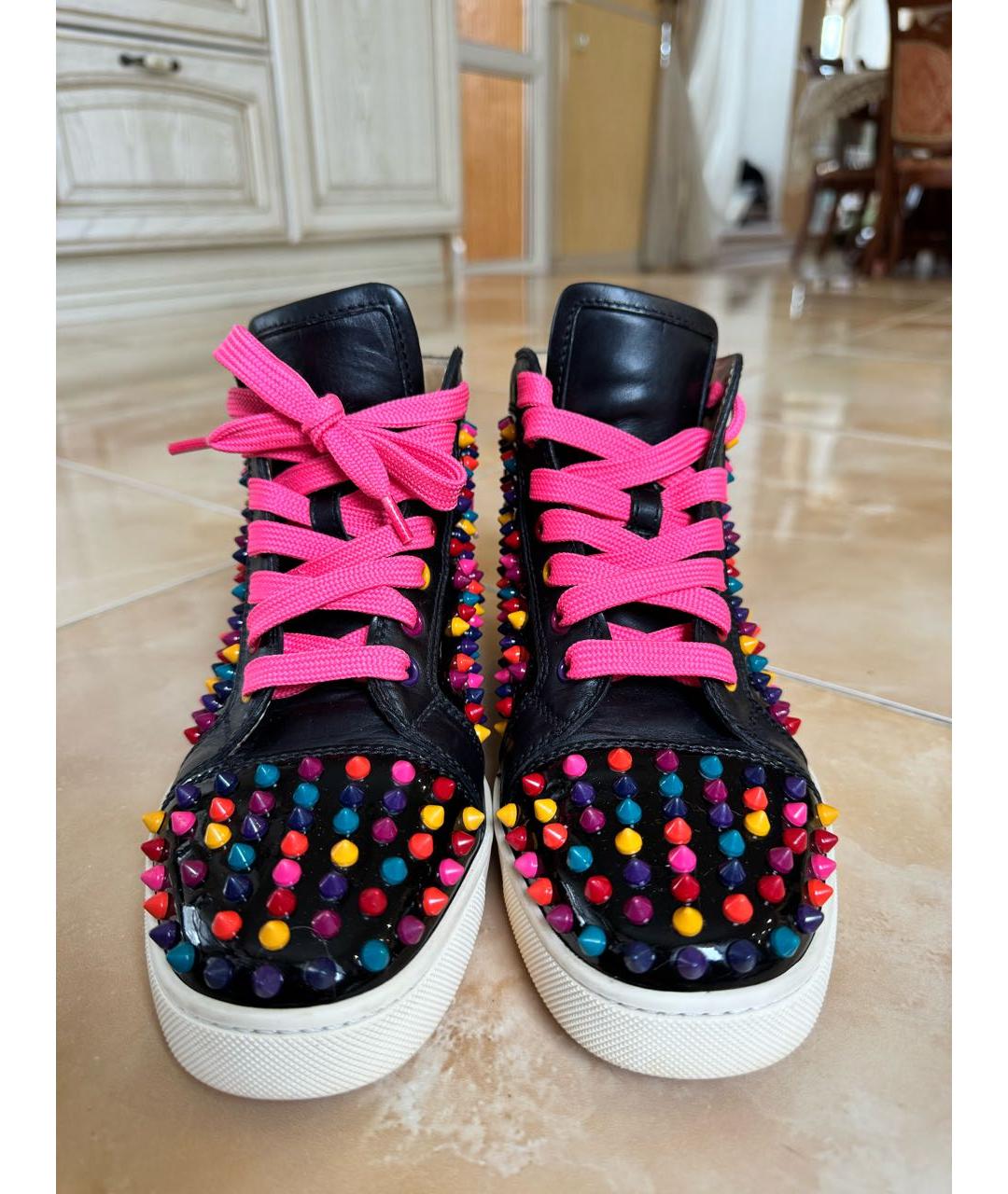 CHRISTIAN LOUBOUTIN Мульти кеды из лакированной кожи, фото 2