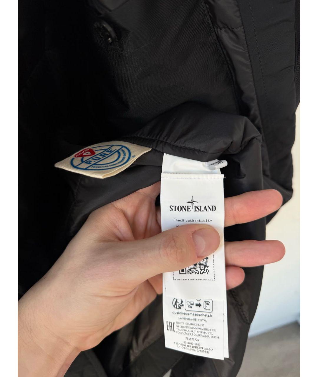 STONE ISLAND Черный тренч / плащ, фото 7