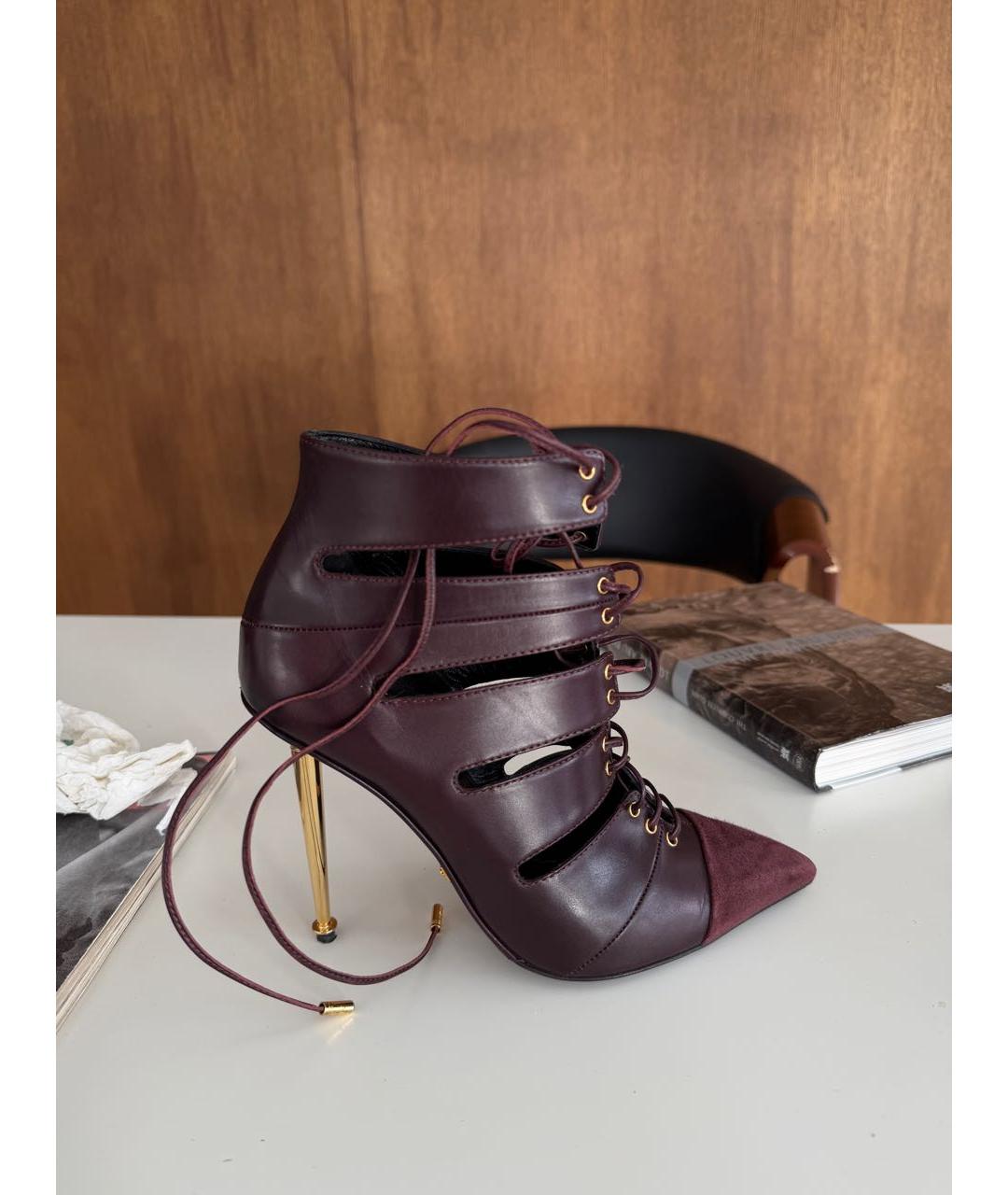 TOM FORD Бордовые ботильоны, фото 5