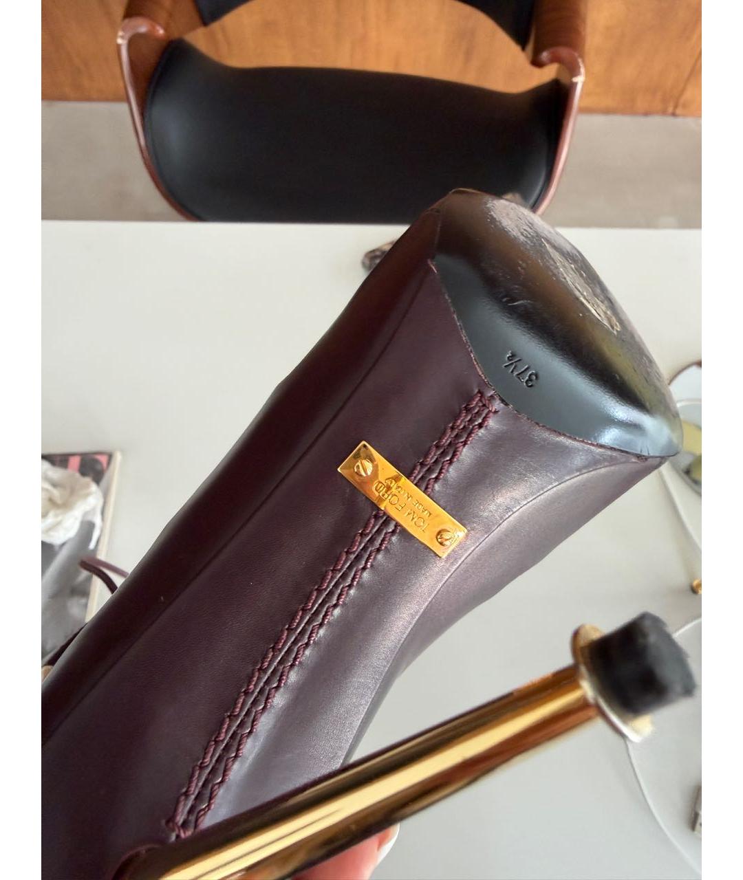 TOM FORD Бордовые ботильоны, фото 4