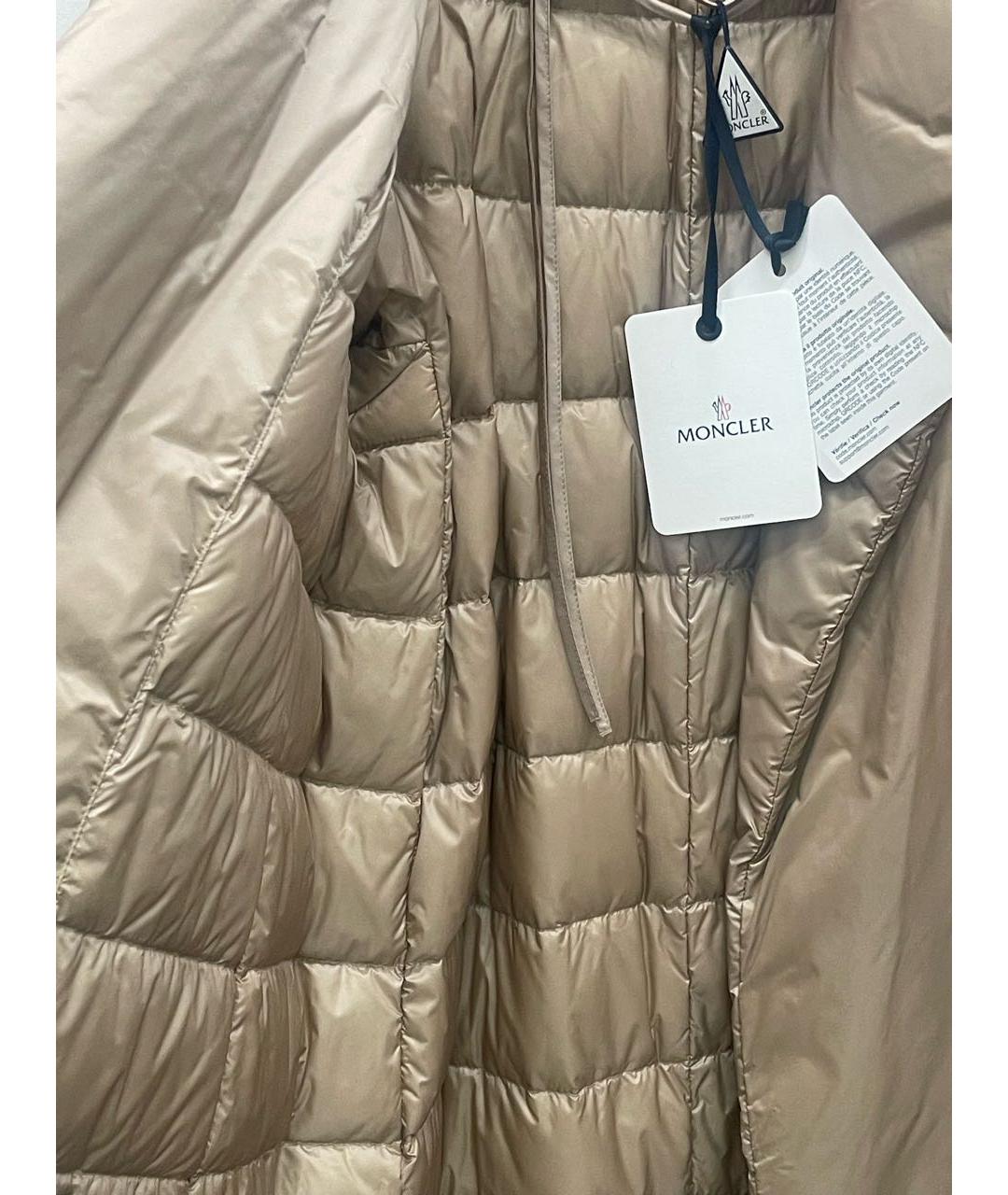 MONCLER Бежевый пуховик, фото 5