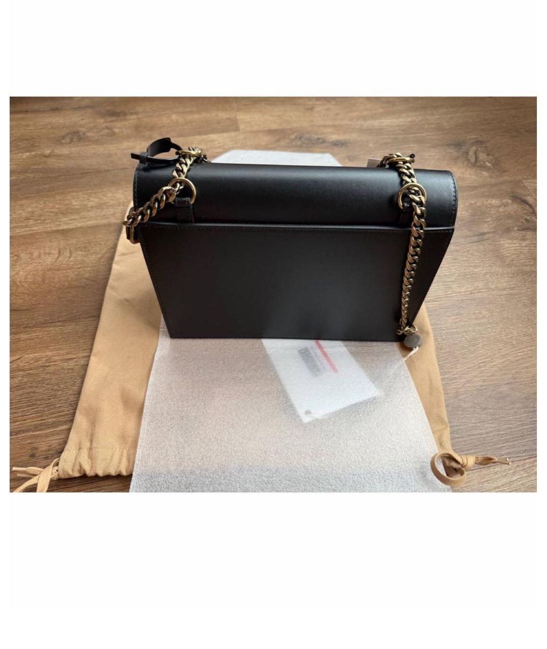 CHRISTIAN LOUBOUTIN Черная кожаная сумка с короткими ручками, фото 8