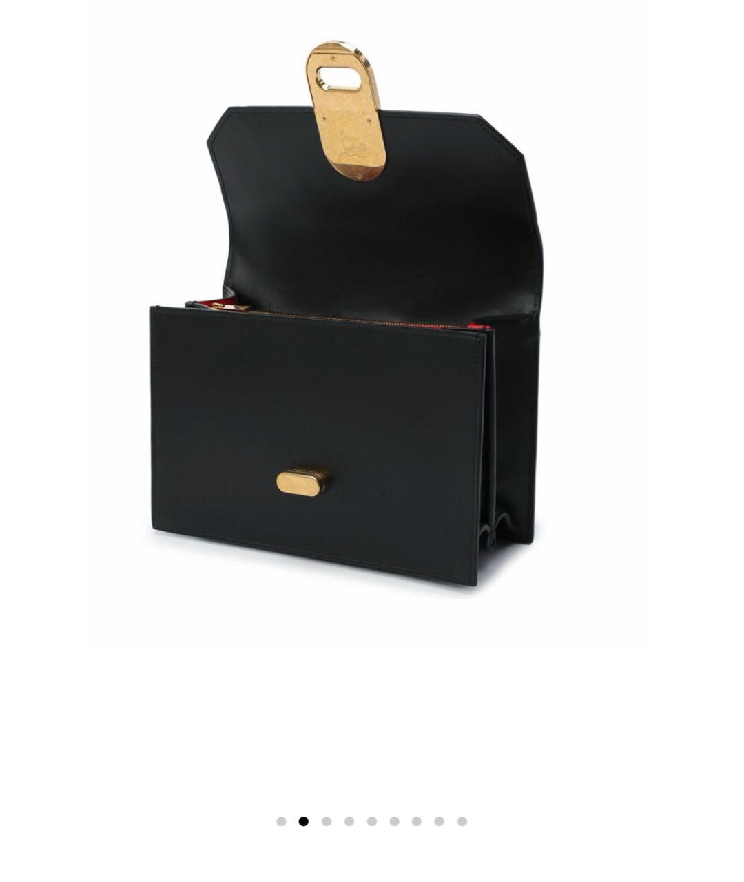 CHRISTIAN LOUBOUTIN Черная кожаная сумка с короткими ручками, фото 3