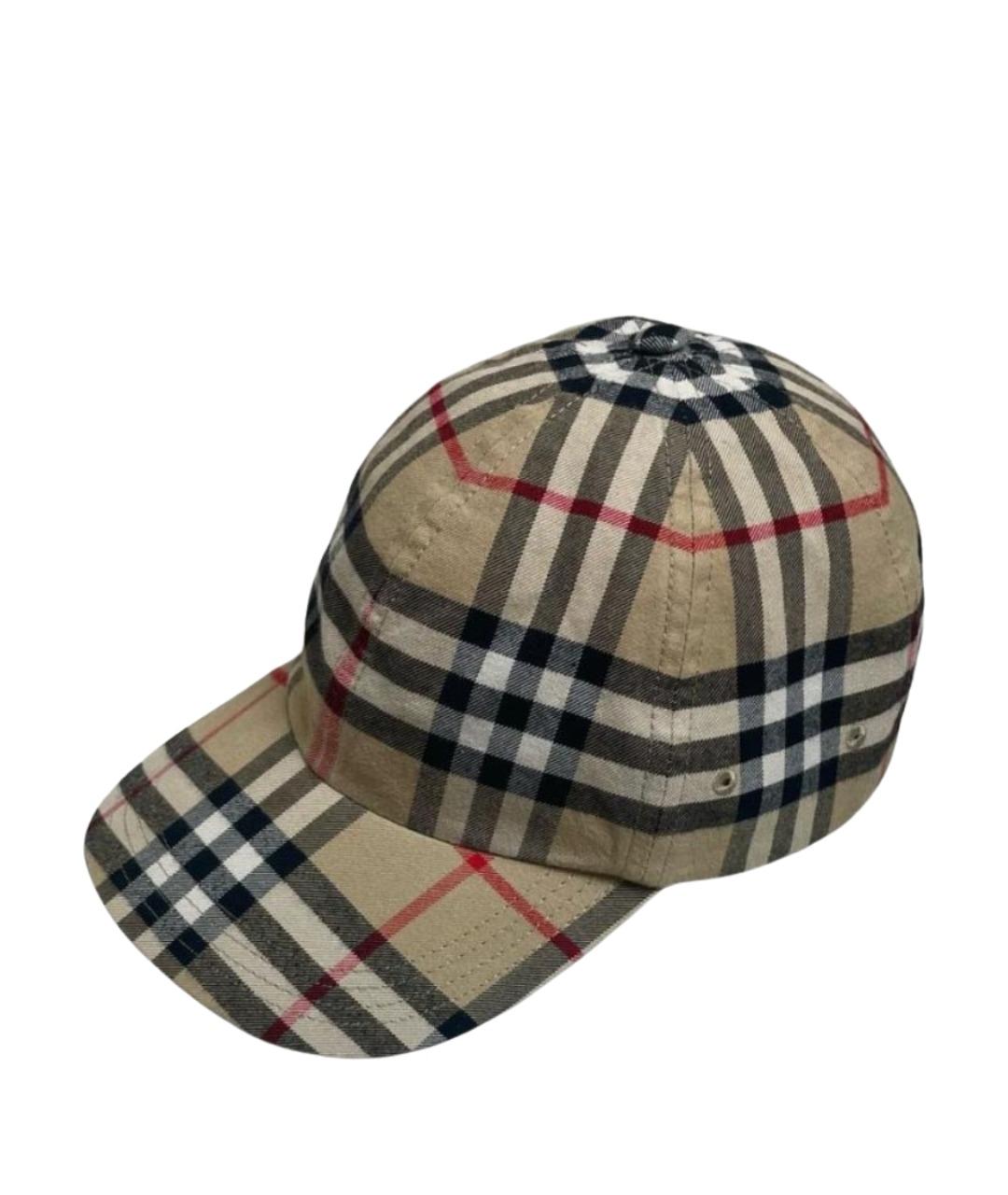BURBERRY Бежевая хлопковая кепка, фото 1