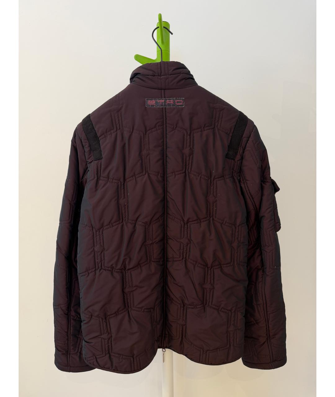 ETRO Бордовый полиэстеровый пуховик, фото 2