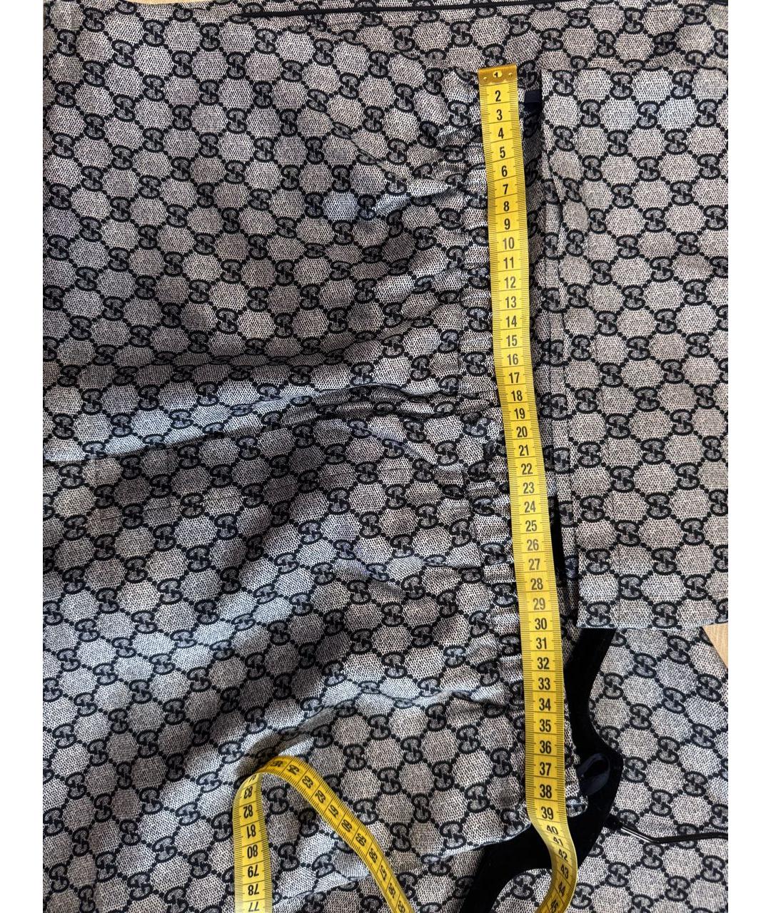 GUCCI Серебряные шелковые брюки широкие, фото 6