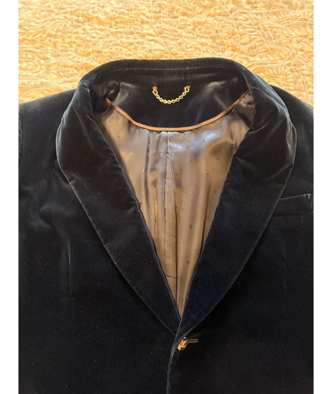 LOUIS VUITTON Темно-синий бархатный пиджак, фото 3