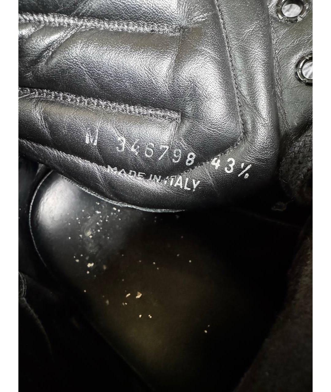 SAINT LAURENT Черные высокие кроссовки / кеды из искусственной кожи, фото 7