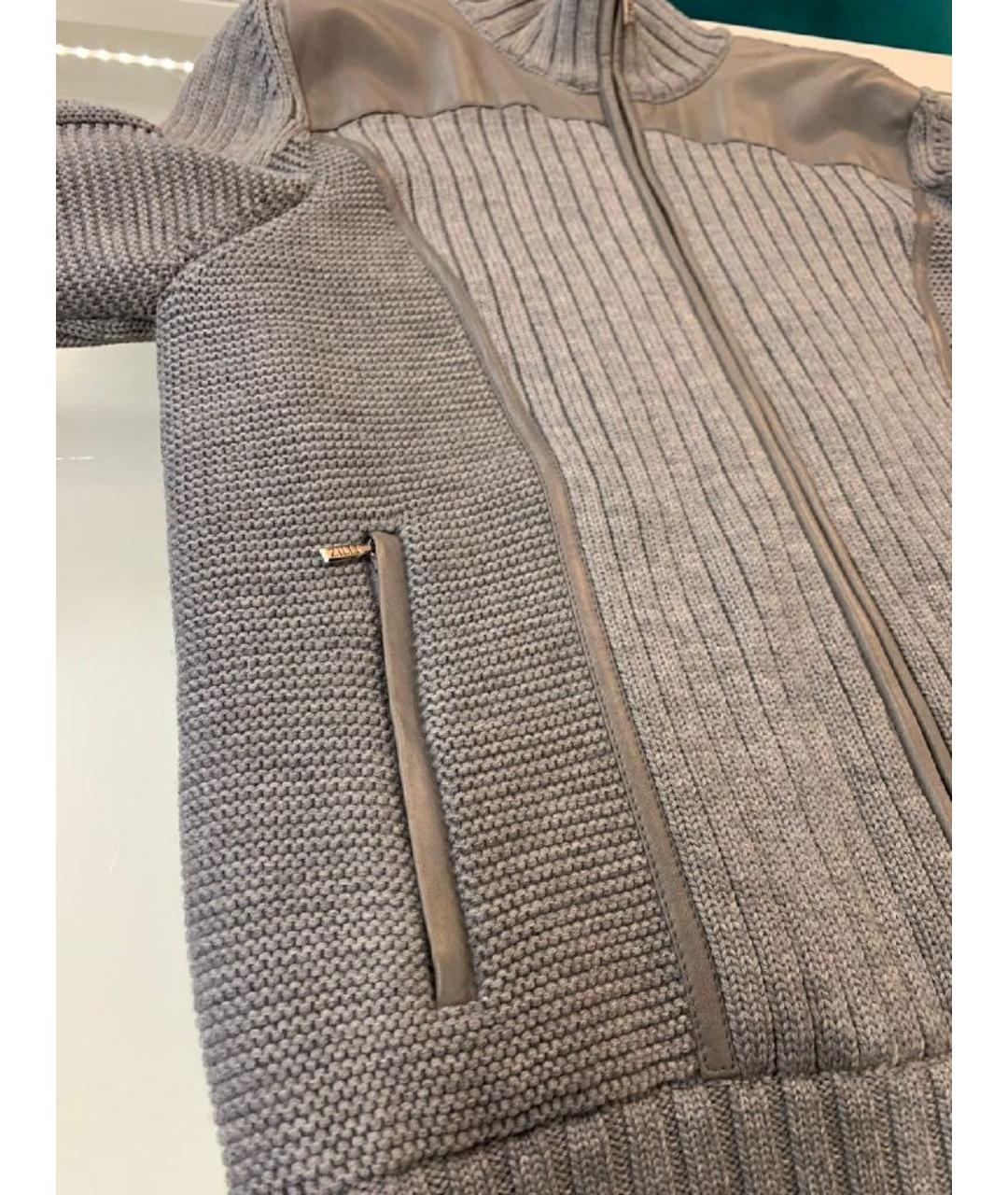 ZILLI Серый шерстяной кардиган, фото 8