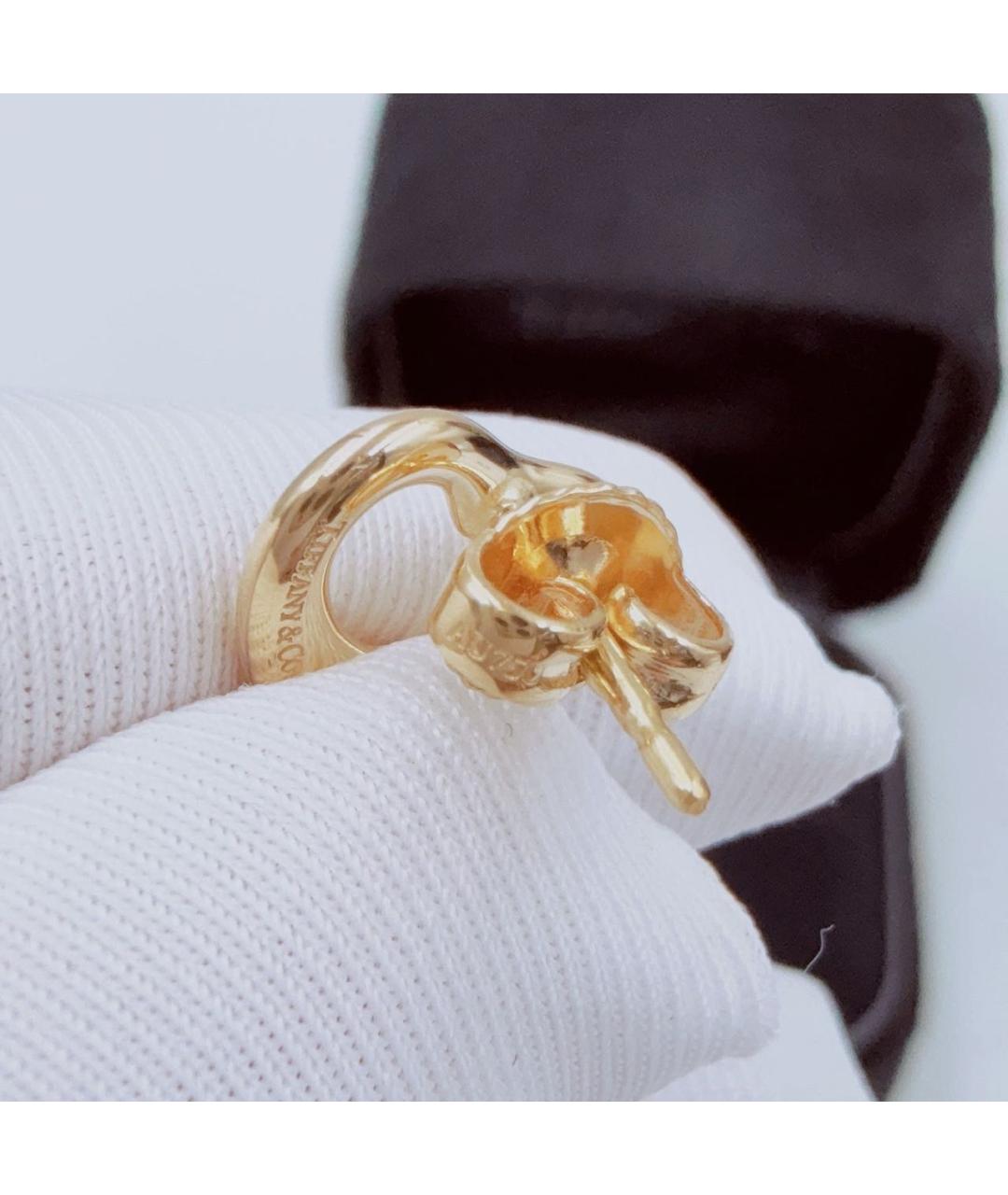 TIFFANY&CO Желтые серьги из желтого золота, фото 6