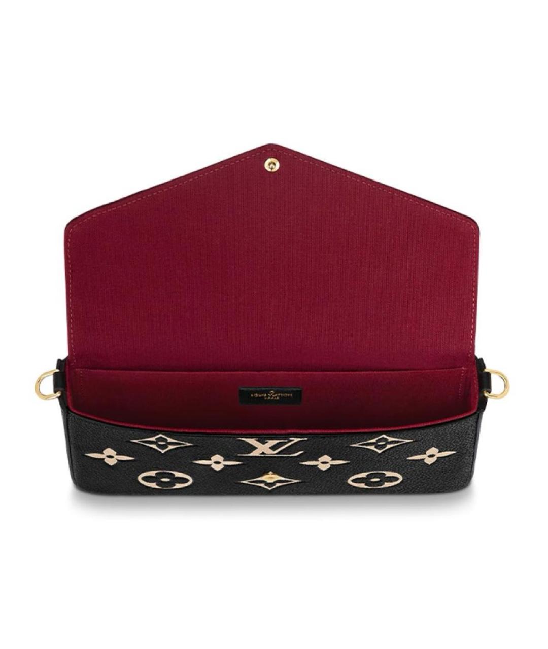 LOUIS VUITTON Черная кожаная сумка через плечо, фото 6