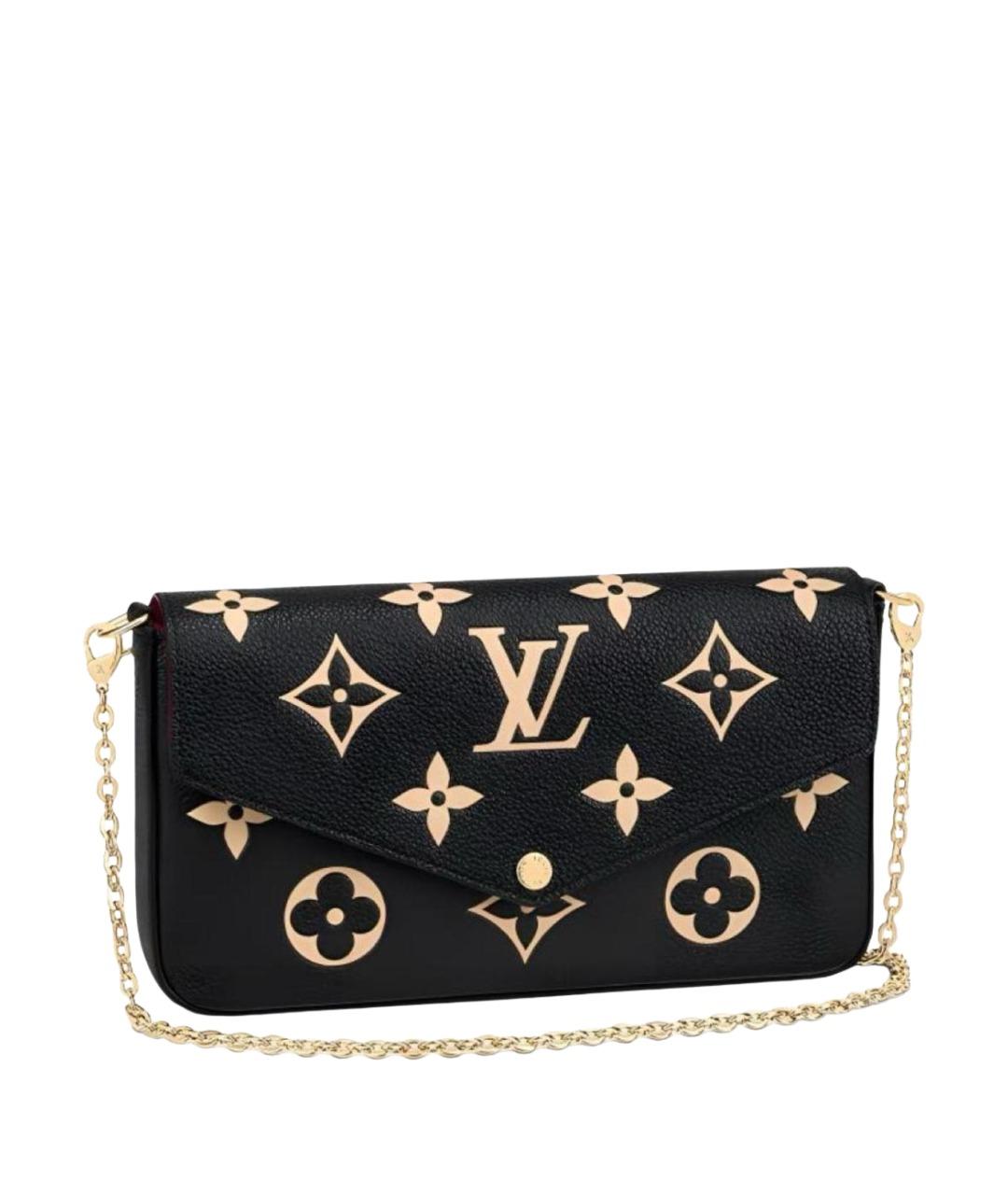 LOUIS VUITTON Черная кожаная сумка через плечо, фото 1