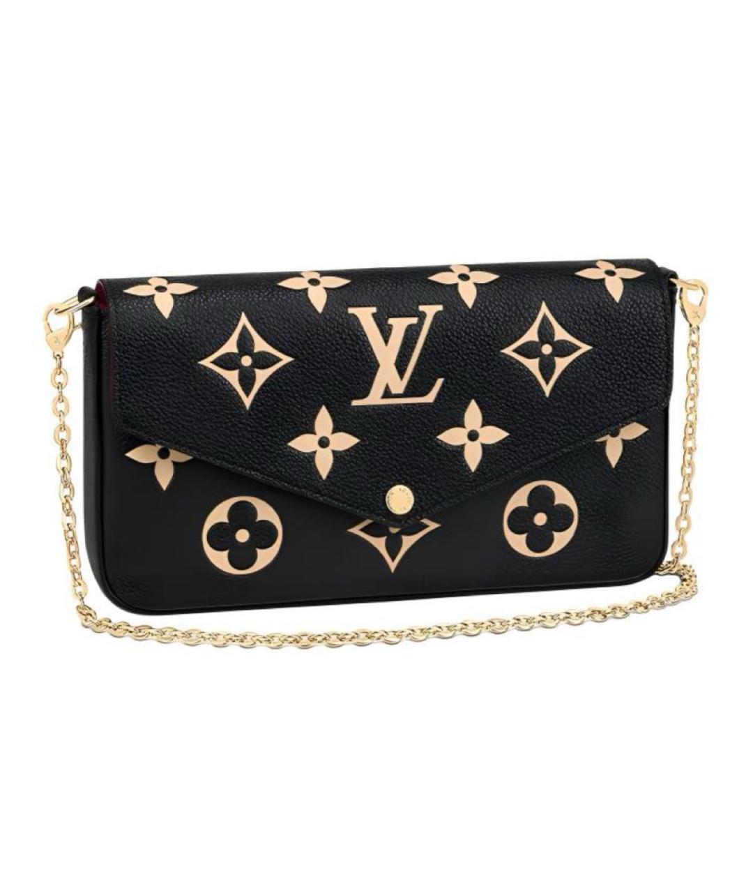 LOUIS VUITTON Черная кожаная сумка через плечо, фото 5