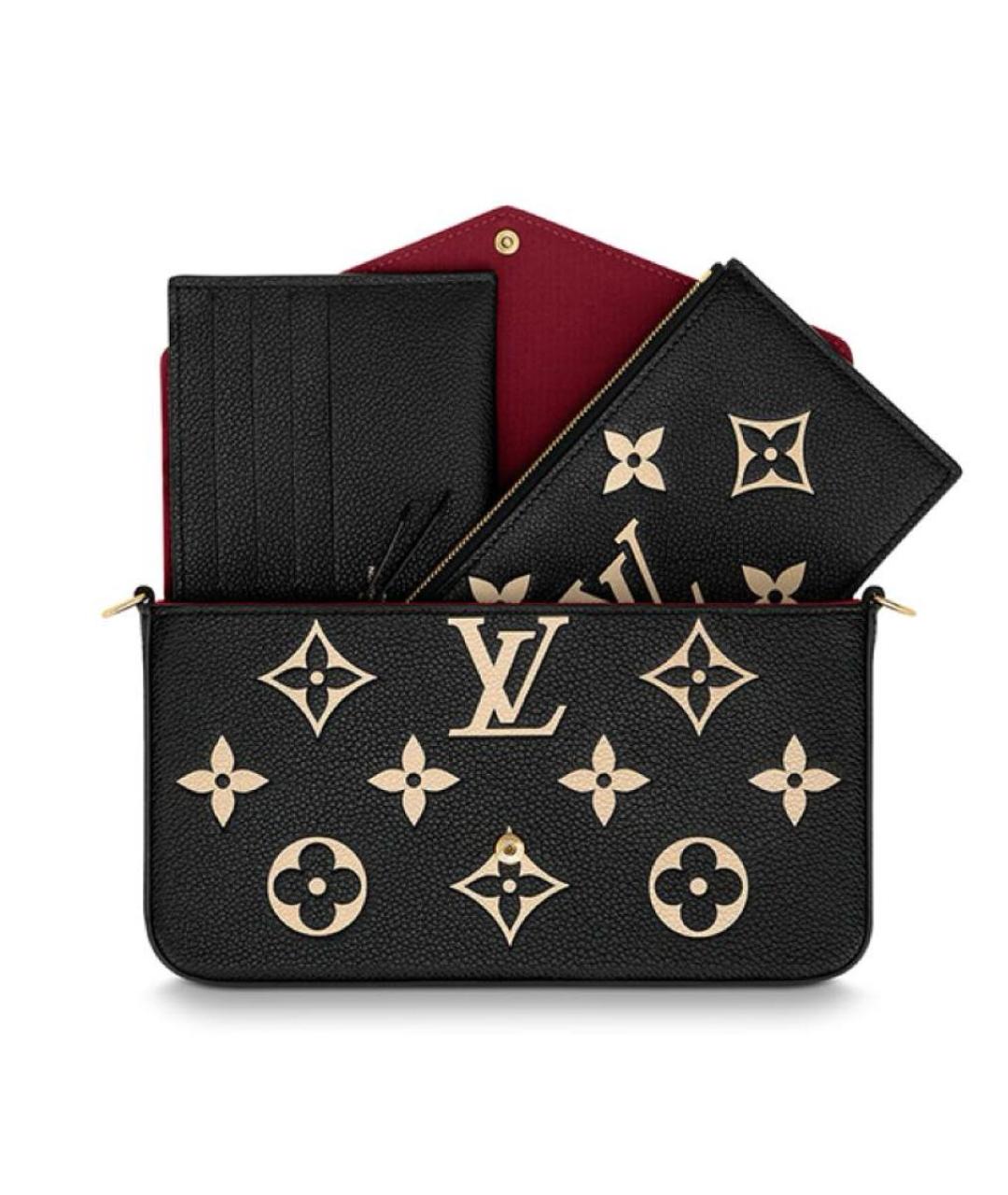 LOUIS VUITTON Черная кожаная сумка через плечо, фото 7