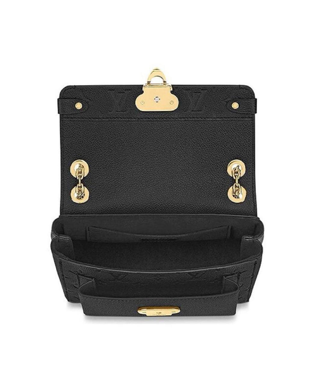 LOUIS VUITTON Черная кожаная сумка через плечо, фото 4