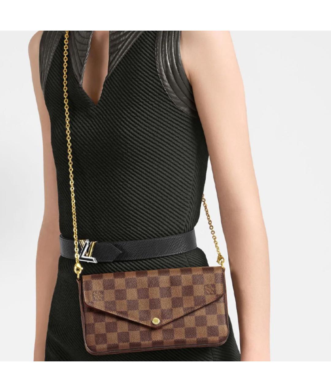 LOUIS VUITTON Коричневая сумка через плечо, фото 5