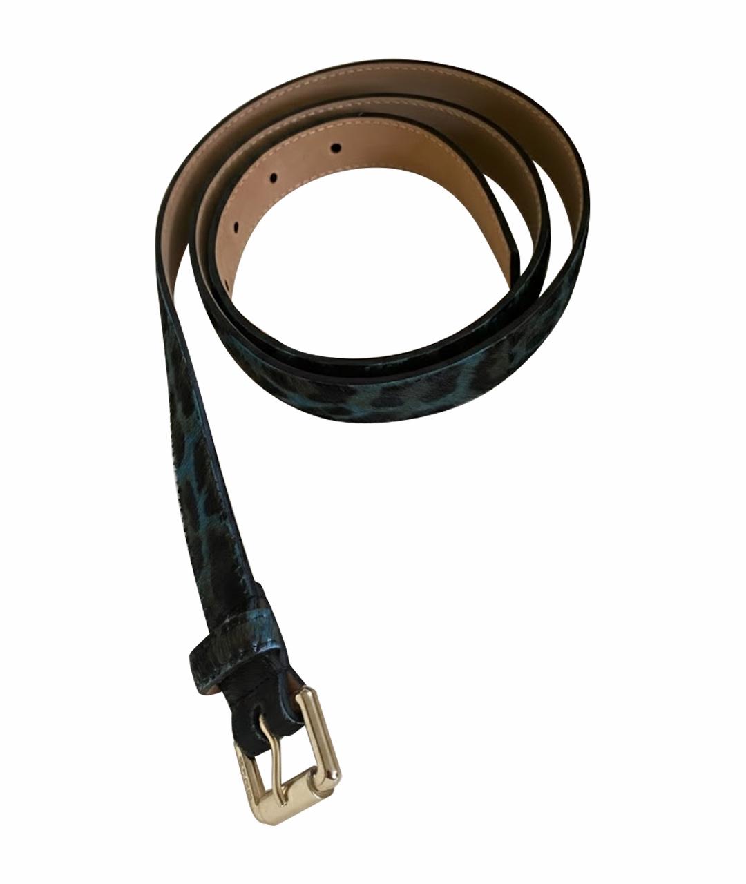 ETRO Синий кожаный ремень, фото 1