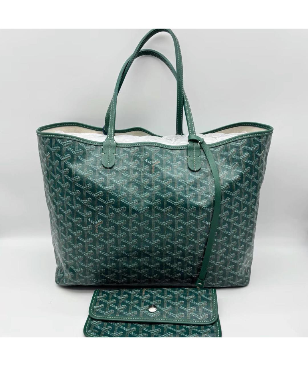 GOYARD Зеленая сумка тоут, фото 2