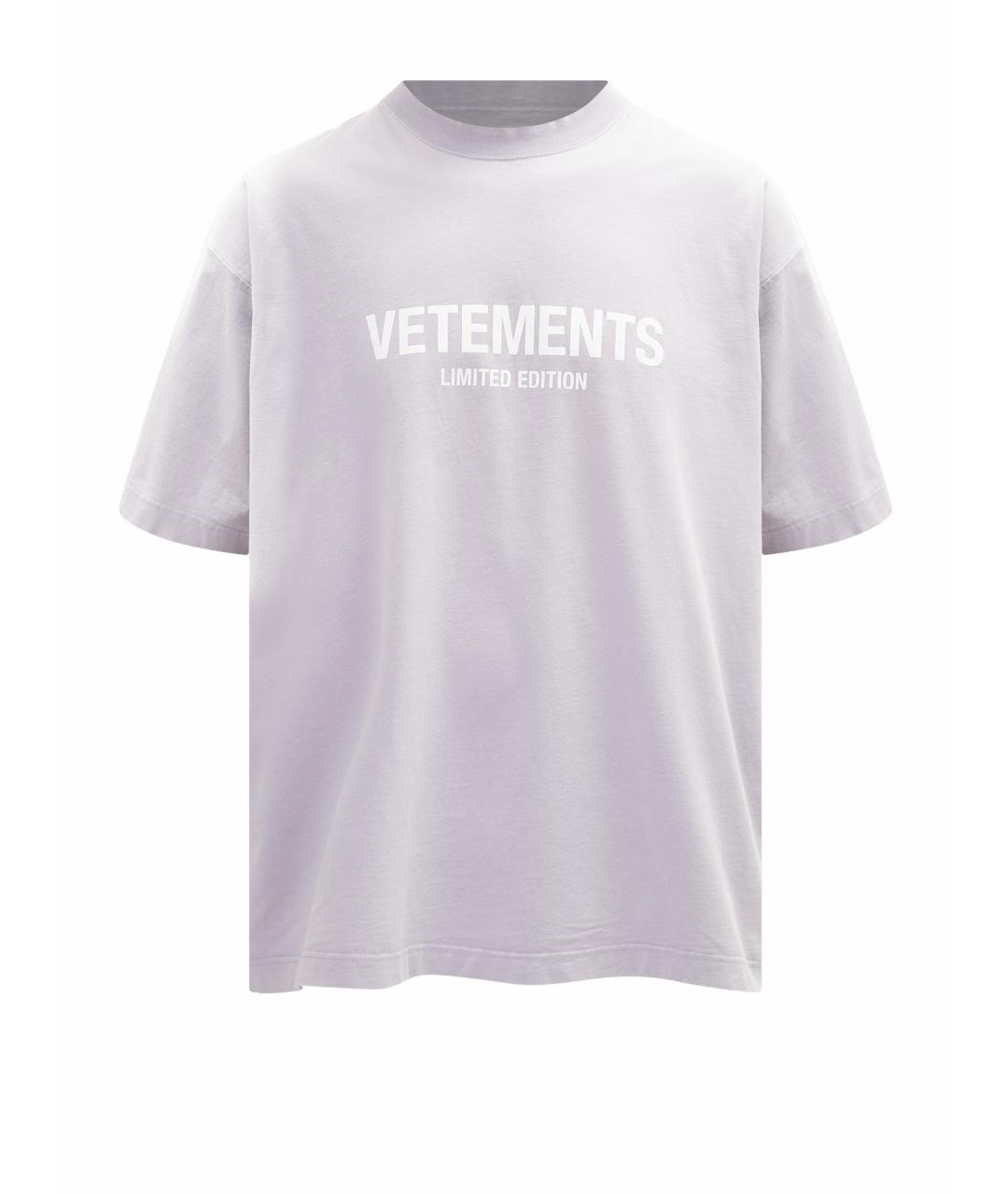 VETEMENTS Фиолетовая хлопковая футболка, фото 1