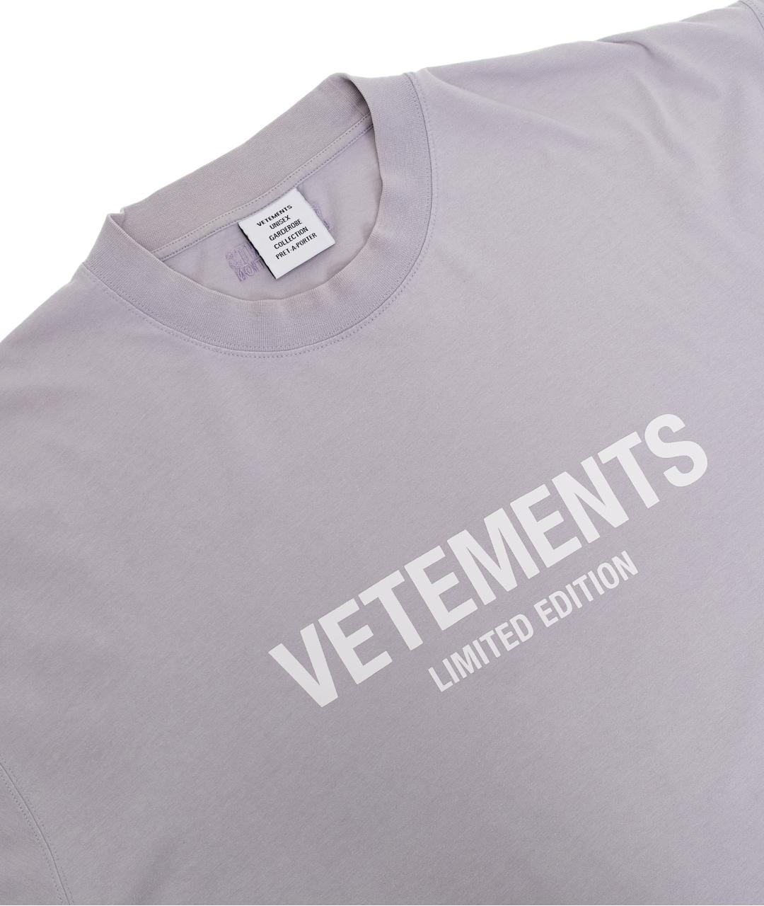 VETEMENTS Фиолетовая хлопковая футболка, фото 3