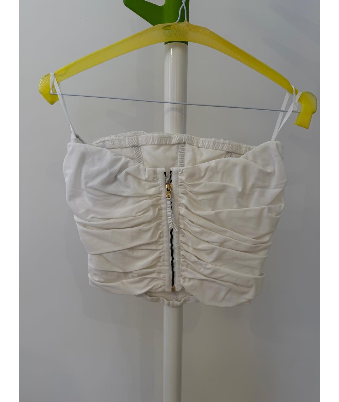 DOLCE&GABBANA Белый хлопковый корсет, фото 2