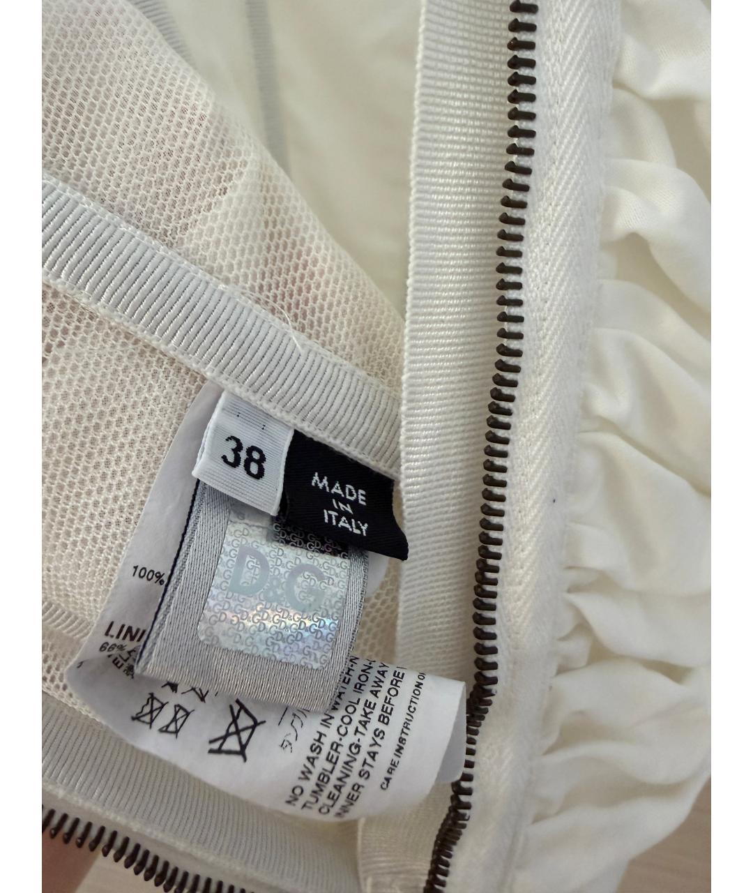 DOLCE&GABBANA Белый хлопковый корсет, фото 4