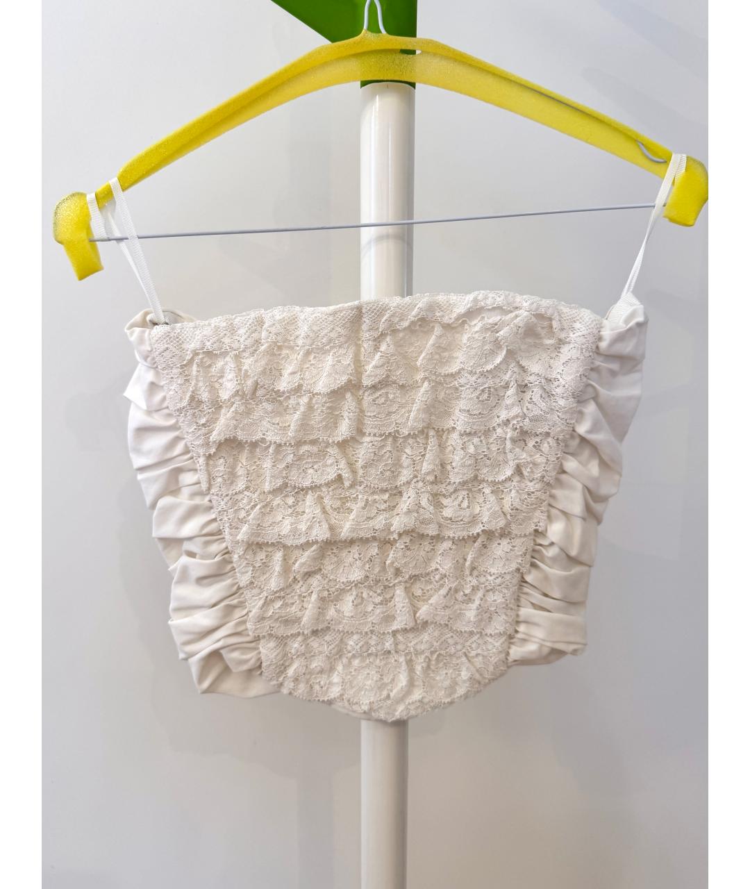 DOLCE&GABBANA Белый хлопковый корсет, фото 6