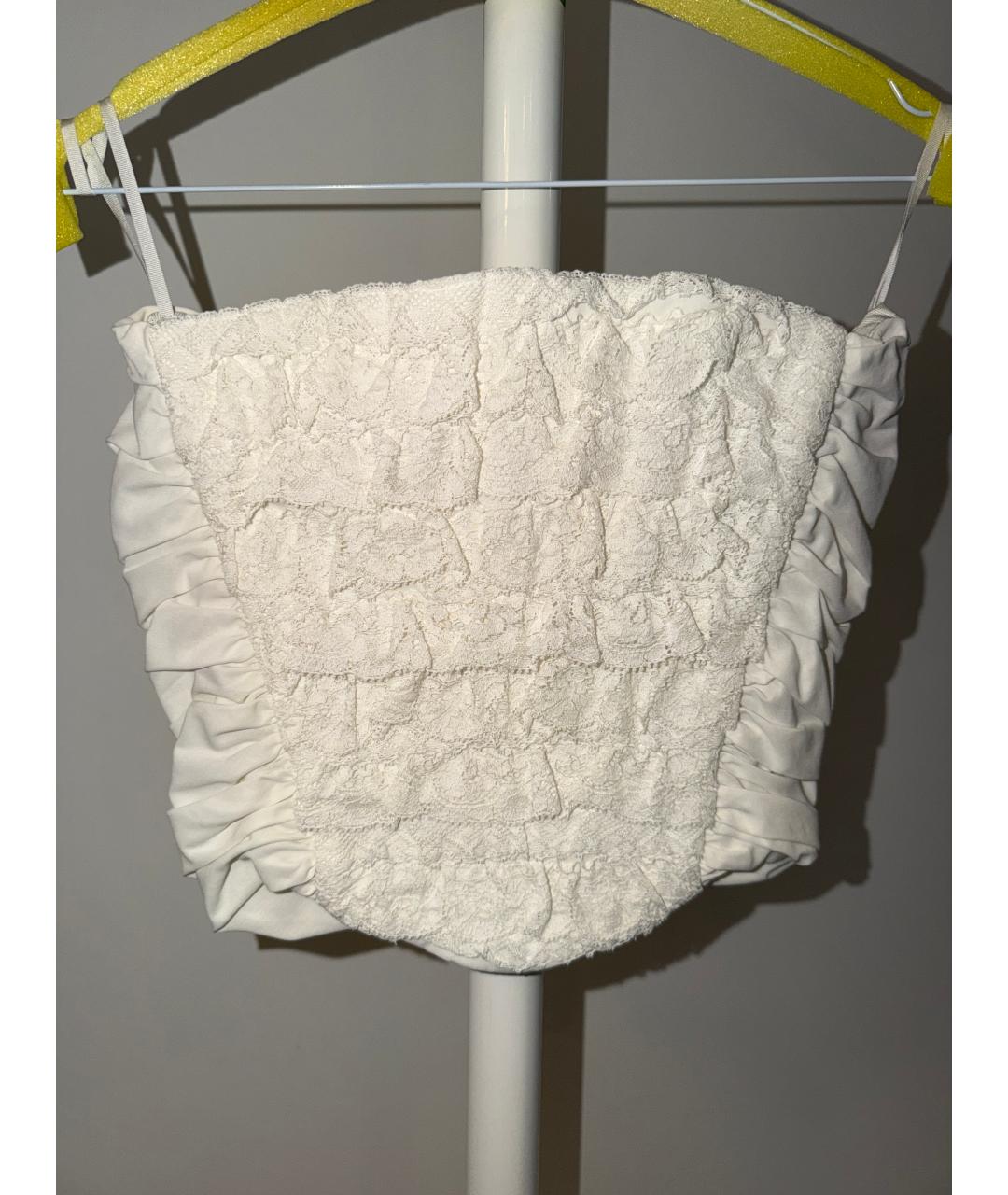 DOLCE&GABBANA Белый хлопковый корсет, фото 3