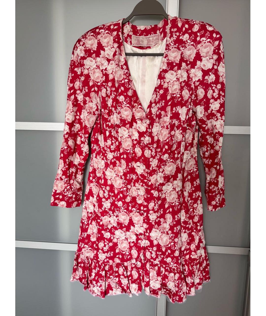 ULYANA SERGEENKO Мульти шелковое платье, фото 5