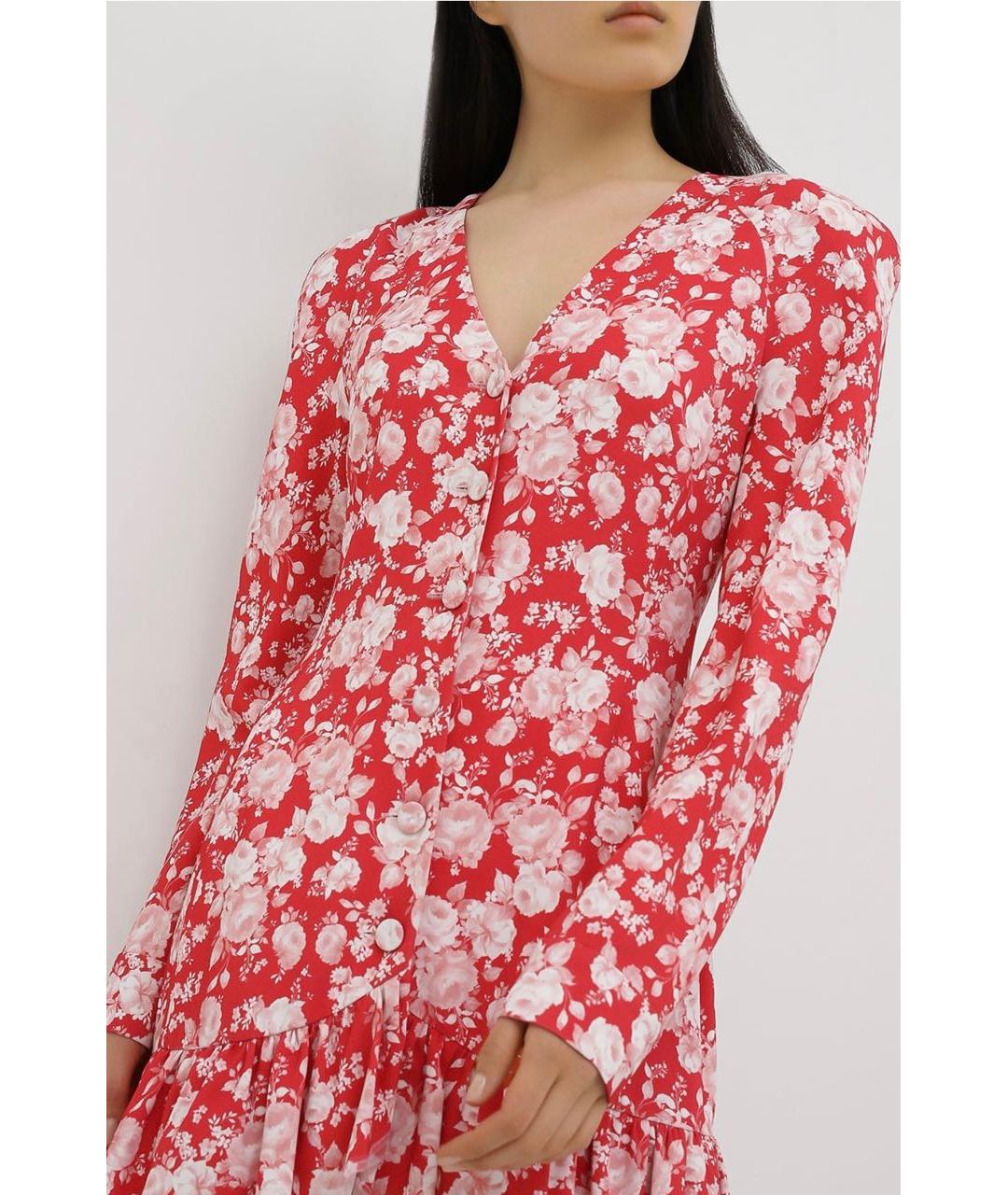 ULYANA SERGEENKO Мульти шелковое платье, фото 7