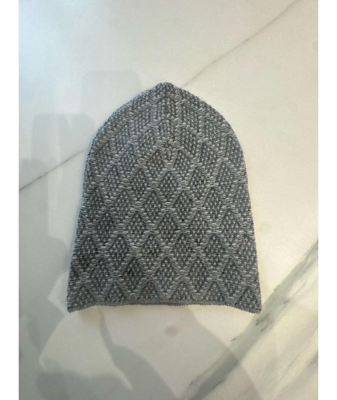 CHANEL Серая кашемировая шапка, фото 2