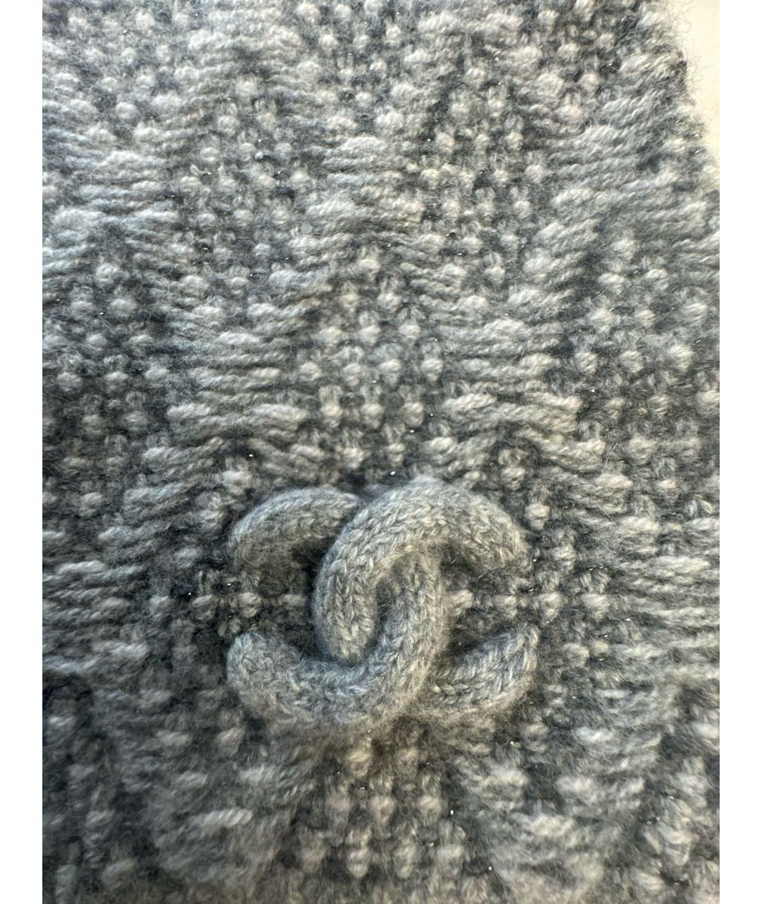 CHANEL Серая кашемировая шапка, фото 3
