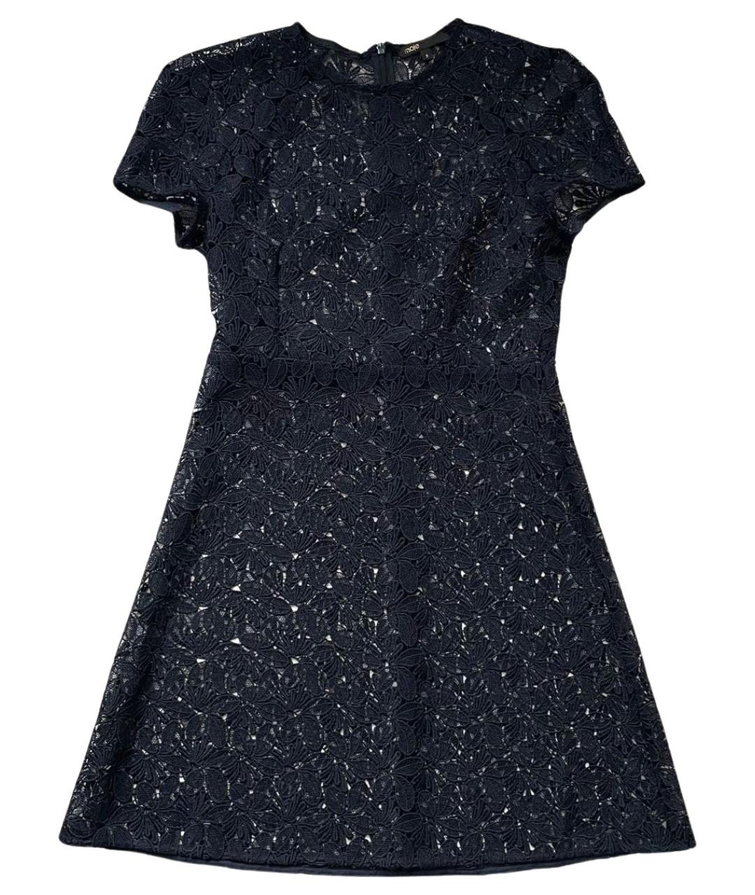 MAJE Темно-синее полиэстеровое повседневное платье, фото 10